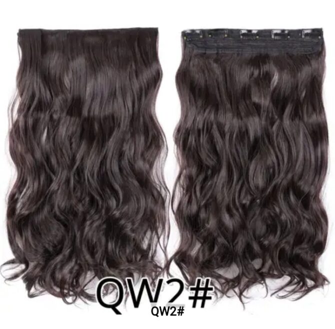 Five Clip Curly Hair Extensions 30 Inch Long (ফাইভ ক্লিপ হেয়ার এক্সটেনশন কোঁকড়া চুল ৩০ ইঞ্চি লম্বা) - Image 4