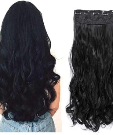 Five Clip Curly Hair Extensions 30 Inch Long (ফাইভ ক্লিপ হেয়ার এক্সটেনশন কোঁকড়া চুল ৩০ ইঞ্চি লম্বা)